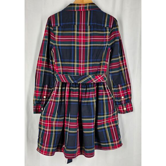 POLO RALPH LAUREN GIRL'S BLUE/RED W/ YELLOW/WHITE STRIPES PLAID DRESS  - SIZE 4 - Picture 2 of 10